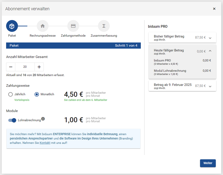 12.0.0 Neuer Bestelldialog  (21. Januar 2025)