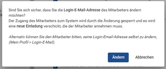 Meldung: Einladung von Mitarbeitern